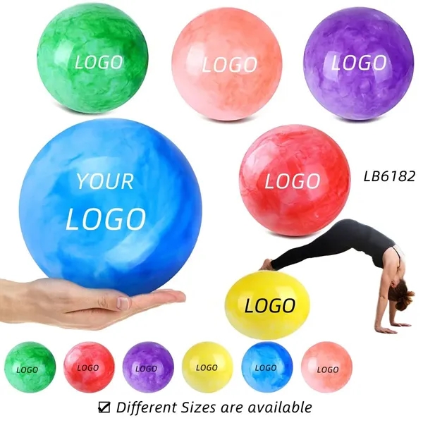 Inflatable Yoga Marbleized Bouncy Balls for Kids Outdoor Fun - Inflatable Yoga Marbleized Bouncy Balls for Kids Outdoor Fun - Image 0 of 5