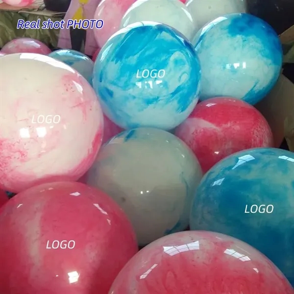 Inflatable Yoga Marbleized Bouncy Balls for Kids Outdoor Fun - Inflatable Yoga Marbleized Bouncy Balls for Kids Outdoor Fun - Image 5 of 5