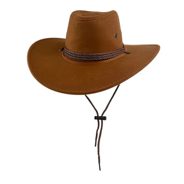 Suede Western Cowboy Hat - Suede Western Cowboy Hat - Image 3 of 5
