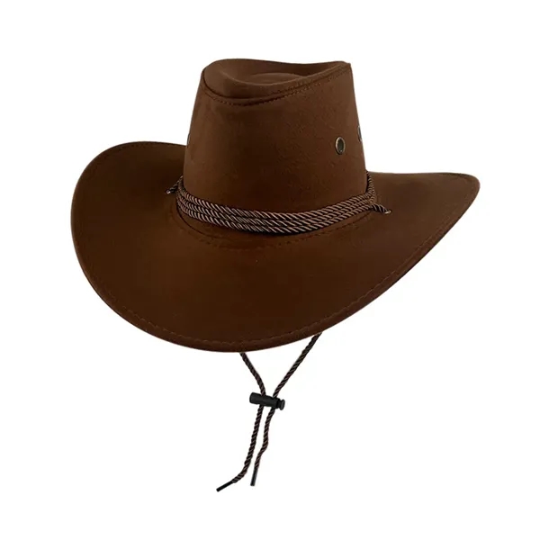 Suede Western Cowboy Hat - Suede Western Cowboy Hat - Image 4 of 5