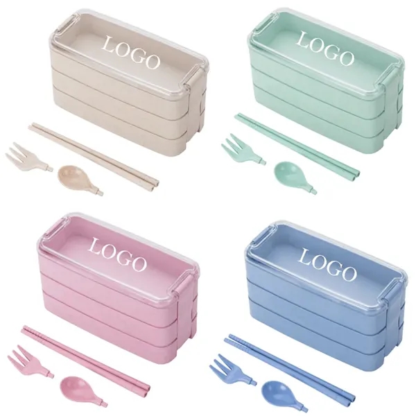 900ml Wheat Straw Lunch Bento Box - 900ml Wheat Straw Lunch Bento Box - Image 0 of 7
