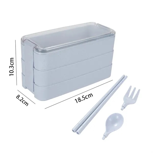 900ml Wheat Straw Lunch Bento Box - 900ml Wheat Straw Lunch Bento Box - Image 2 of 7