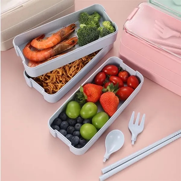 900ml Wheat Straw Lunch Bento Box - 900ml Wheat Straw Lunch Bento Box - Image 5 of 7
