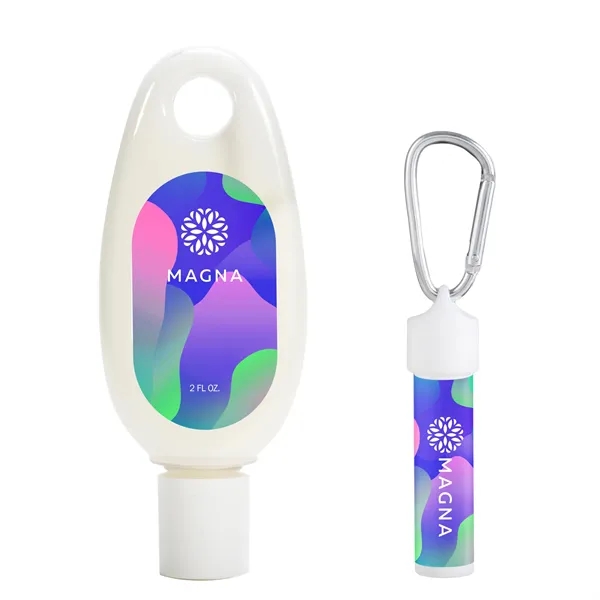 Hand & Body Lotion & Lip Moisturizer W/ SPF15 Carabiner Kit