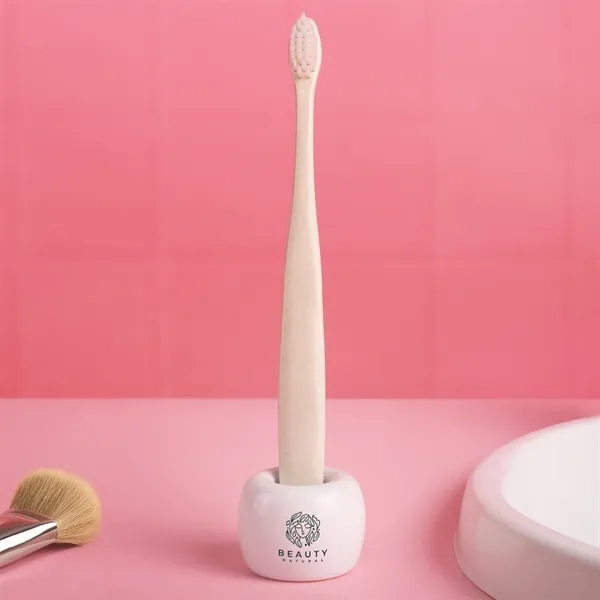 Custom Smilespot Ceramic Toothbrush Holder