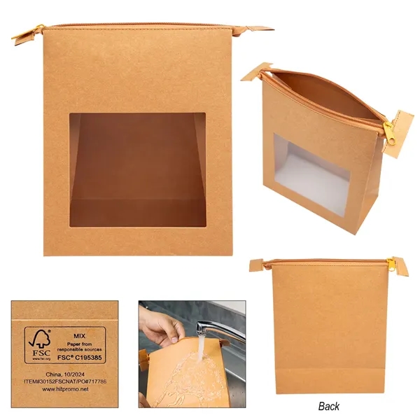 Kraft Paper Zippered Pouch - Kraft Paper Zippered Pouch - Image 2 of 2