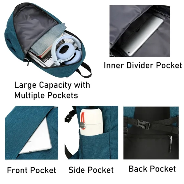 Lightweight Unisex Everyday Outdoor Sports Backpack - Lightweight Unisex Everyday Outdoor Sports Backpack - Image 4 of 12