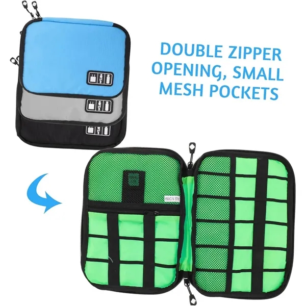 Electronic accessories portable travel cable organizer pouch - Electronic accessories portable travel cable organizer pouch - Image 2 of 4