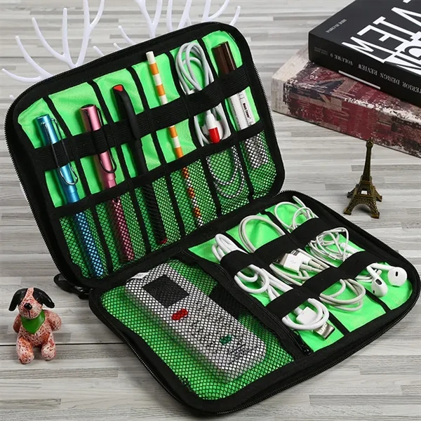 Electronic accessories portable travel cable organizer pouch - Electronic accessories portable travel cable organizer pouch - Image 3 of 4