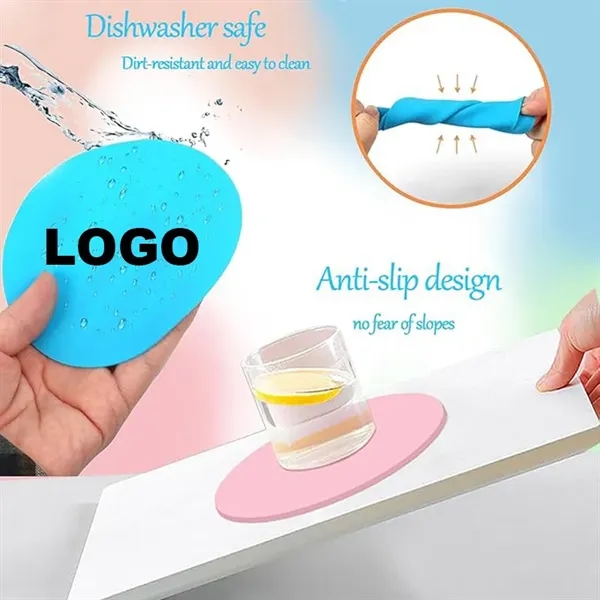 5" Round Silicone Heat Insulation Coaster with Jar Opener - 5" Round Silicone Heat Insulation Coaster with Jar Opener - Image 2 of 4