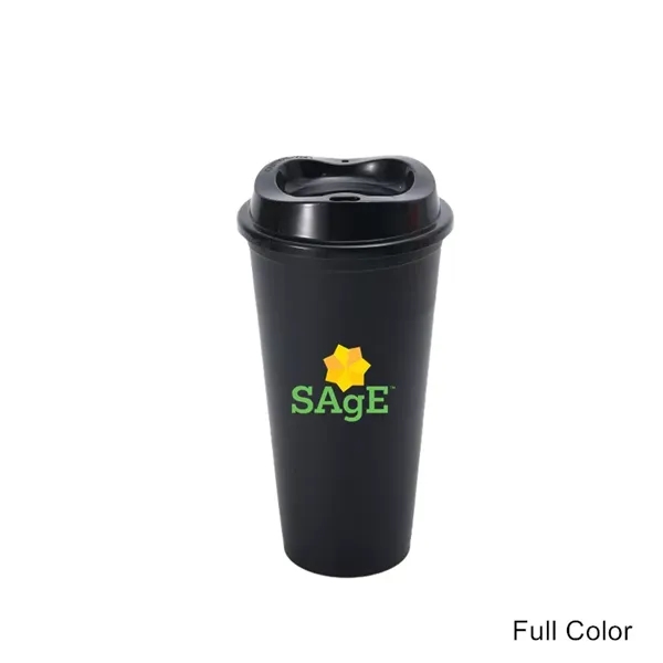 16 oz Reusable Coffee Maker Thermos Plastic Cups with Lid - 16 oz Reusable Coffee Maker Thermos Plastic Cups with Lid - Image 5 of 20