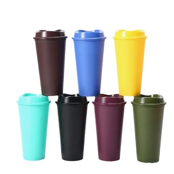 16 oz Reusable Coffee Maker Thermos Plastic Cups with Lid - 16 oz Reusable Coffee Maker Thermos Plastic Cups with Lid - Image 18 of 20