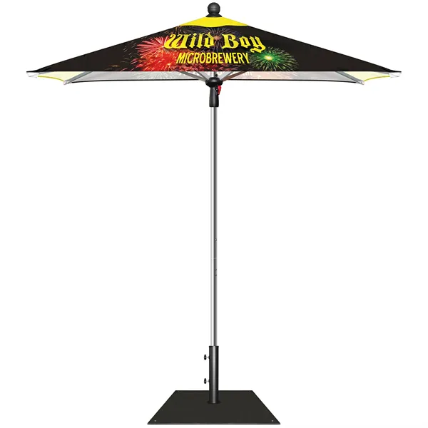 7.5' Heavy Duty Square Umbrella with Steel Base - 7.5' Heavy Duty Square Umbrella with Steel Base - Image 0 of 10