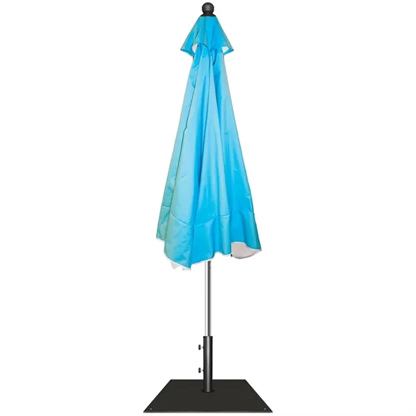 7.5' Heavy Duty Square Umbrella with Valance and Steel Base - 7.5' Heavy Duty Square Umbrella with Valance and Steel Base - Image 2 of 10