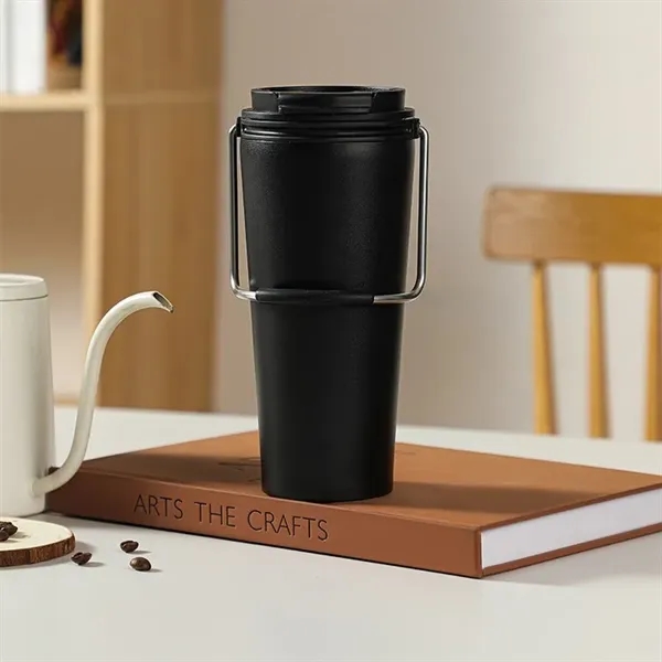 Stainless Steel Handle Insulated Mug - Stainless Steel Handle Insulated Mug - Image 2 of 5