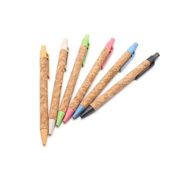 Eco-Friendly Wheat Straw Cork Press Pen - Eco-Friendly Wheat Straw Cork Press Pen - Image 1 of 2