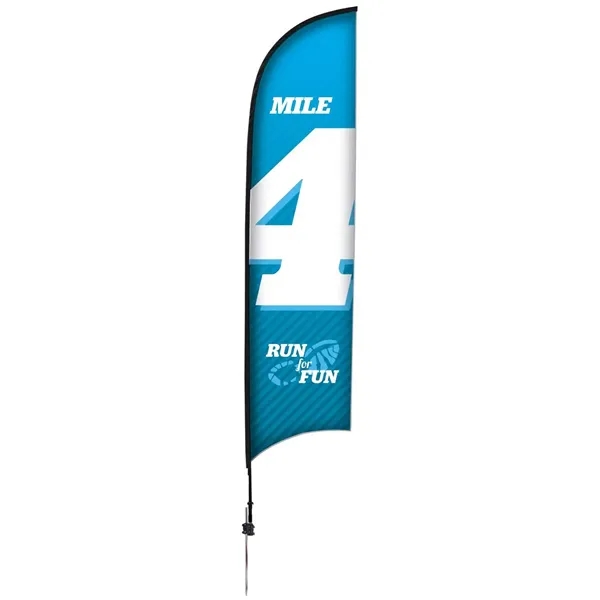 13' Premium Razor Sail Sign Flag, 1-Sided, Ground Spike - 13' Premium Razor Sail Sign Flag, 1-Sided, Ground Spike - Image 0 of 6