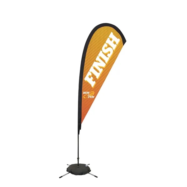 8' Premium Teardrop Sail Sign Flag, 1-Sided, Scissor Base - 8' Premium Teardrop Sail Sign Flag, 1-Sided, Scissor Base - Image 0 of 5