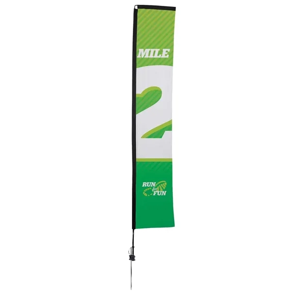 14.5' Premium Rectangle Sail Sign Flag 1-Sided, Ground Spike - 14.5' Premium Rectangle Sail Sign Flag 1-Sided, Ground Spike - Image 0 of 4