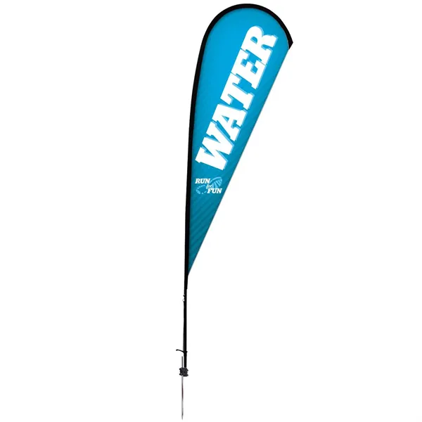 11.5' Premium Teardrop Sail Sign Flag, 1-Sided, Ground Spike - 11.5' Premium Teardrop Sail Sign Flag, 1-Sided, Ground Spike - Image 0 of 5