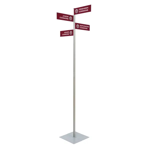 Wayfinding Rectangle Sign Post Kit (4 Signs) - Wayfinding Rectangle Sign Post Kit (4 Signs) - Image 0 of 6