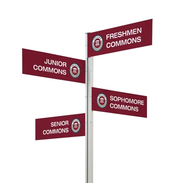 Wayfinding Rectangle Sign Post Kit (4 Signs) - Wayfinding Rectangle Sign Post Kit (4 Signs) - Image 1 of 6
