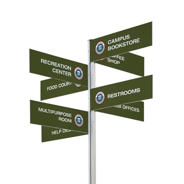 Wayfinding Rectangle Sign Post Kit (Eight Signs) - Wayfinding Rectangle Sign Post Kit (Eight Signs) - Image 1 of 5