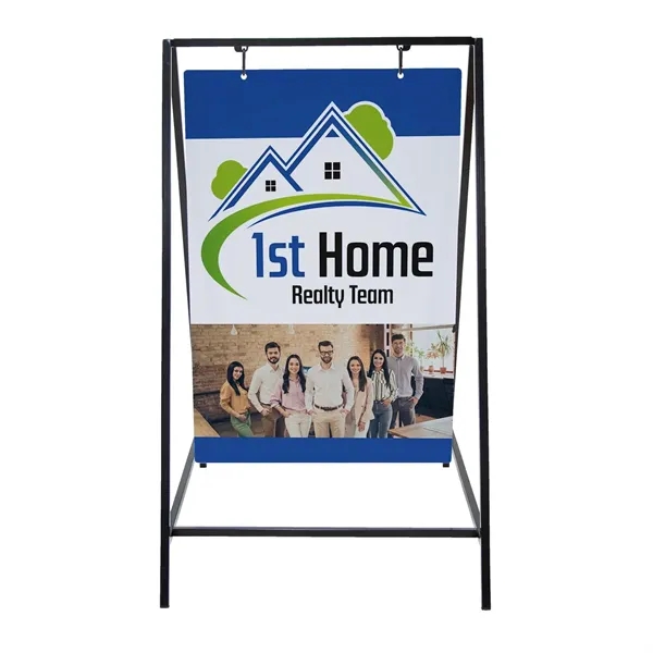 Aluminum Swing A-frame Imprinted Kit (Double-Sided) - Aluminum Swing A-frame Imprinted Kit (Double-Sided) - Image 2 of 3