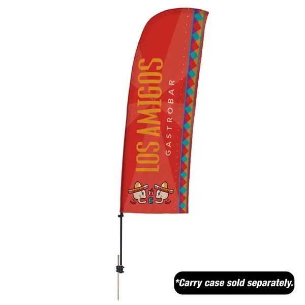 7.5' Value Blade Sail Sign Flag Kit (Single-Sided w/ Spike) - 7.5' Value Blade Sail Sign Flag Kit (Single-Sided w/ Spike) - Image 0 of 2