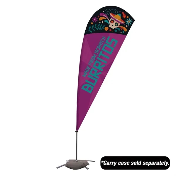 9.5' Value Teardrop Sail Sign Flag - 1-Sided with Cross Base - 9.5' Value Teardrop Sail Sign Flag - 1-Sided with Cross Base - Image 0 of 5