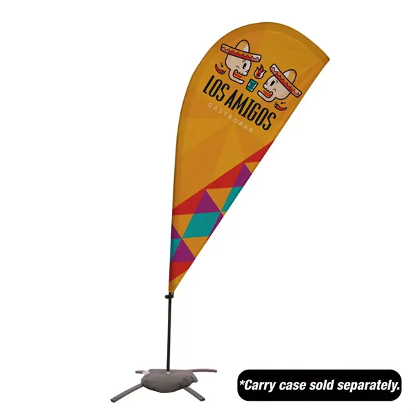 6.5' Value Teardrop Sail Sign Flag - 1-Sided with Cross Base - 6.5' Value Teardrop Sail Sign Flag - 1-Sided with Cross Base - Image 0 of 5