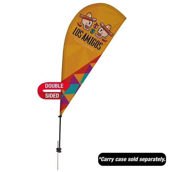 6.5' Value Teardrop Sail Sign Flag - 2-Sided with Spike - 6.5' Value Teardrop Sail Sign Flag - 2-Sided with Spike - Image 0 of 3