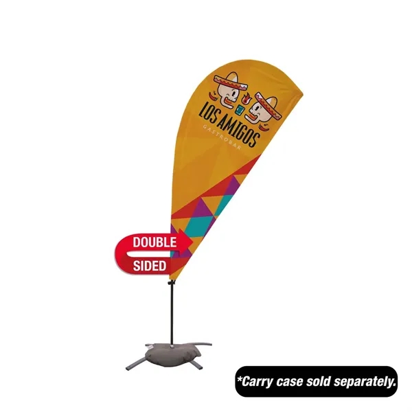 6.5' Value Teardrop Sail Sign Flag - 2-Sided with Cross Base - 6.5' Value Teardrop Sail Sign Flag - 2-Sided with Cross Base - Image 0 of 5
