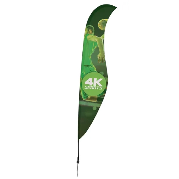 17' Streamline Sabre Sail Sign Flag, 1-Sided, Ground Spike - 17' Streamline Sabre Sail Sign Flag, 1-Sided, Ground Spike - Image 0 of 4