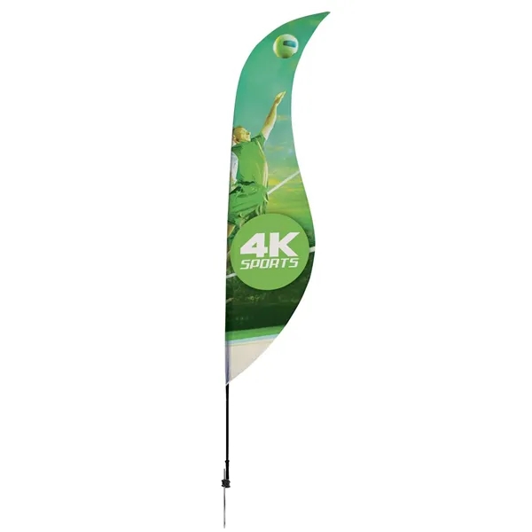 13' Streamline Sabre Sail Sign Flag, 1-Sided, Ground Spike - 13' Streamline Sabre Sail Sign Flag, 1-Sided, Ground Spike - Image 0 of 4