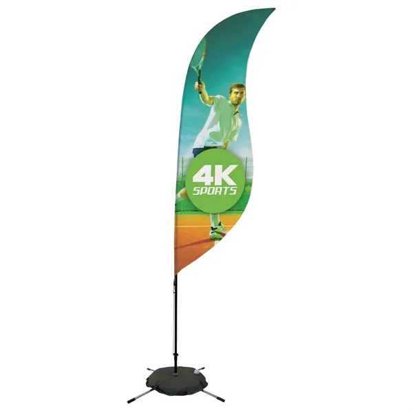 9' Streamline Sabre Sail Sign Flag, 1-Sided, Scissor Base - 9' Streamline Sabre Sail Sign Flag, 1-Sided, Scissor Base - Image 0 of 4