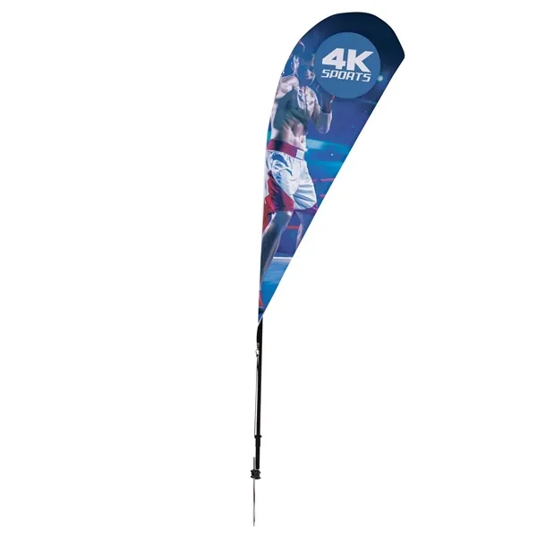 6' Streamline Teardrop Sail Sign Flag, 1-Sided with Spike - 6' Streamline Teardrop Sail Sign Flag, 1-Sided with Spike - Image 0 of 4