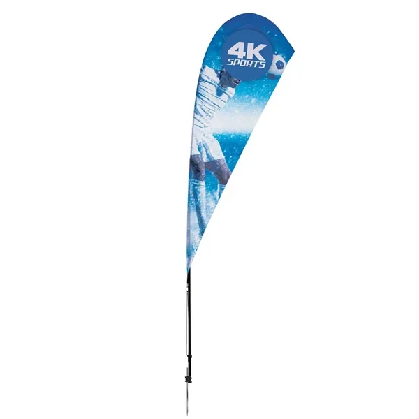 8' Streamline Teardrop Sail Sign Flag - 1-Sided with Spike - 8' Streamline Teardrop Sail Sign Flag - 1-Sided with Spike - Image 0 of 4