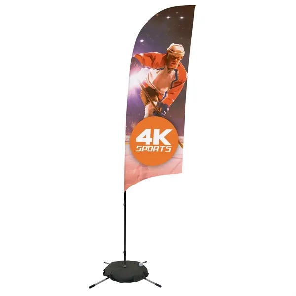 9' Streamline Razor Sail Sign Flag, 1-Sided, Scissor Base - 9' Streamline Razor Sail Sign Flag, 1-Sided, Scissor Base - Image 0 of 4