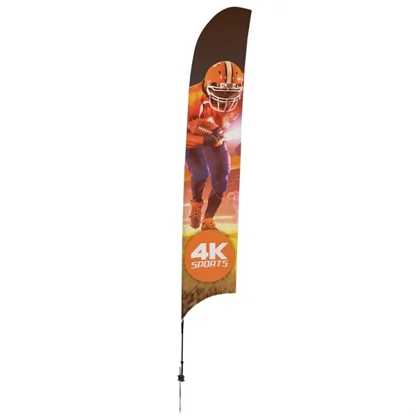 17' Streamline Razor Sail Sign Flag, 1-Sided, Ground Spike - 17' Streamline Razor Sail Sign Flag, 1-Sided, Ground Spike - Image 0 of 4