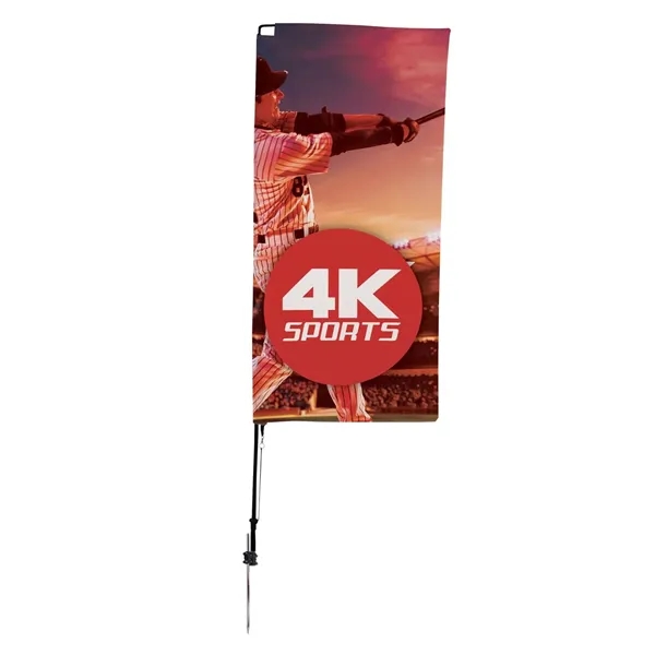 7' Streamline Rectangle Sail Sign Flag, 1-Sided, Spike - 7' Streamline Rectangle Sail Sign Flag, 1-Sided, Spike - Image 0 of 4