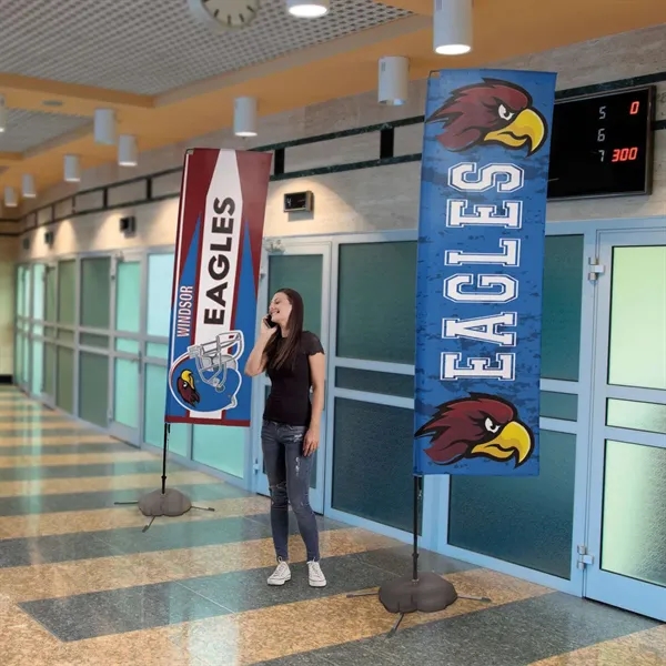 7' Streamline Rectangle Sail Sign Flag, 1-Sided, Scissor - 7' Streamline Rectangle Sail Sign Flag, 1-Sided, Scissor - Image 5 of 5