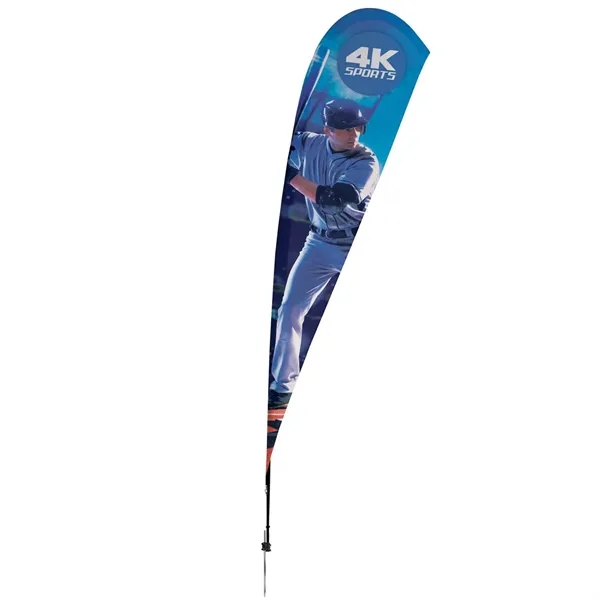 15' Streamline Teardrop Sail Sign Flag 1-Sided, Ground Spike - 15' Streamline Teardrop Sail Sign Flag 1-Sided, Ground Spike - Image 0 of 4