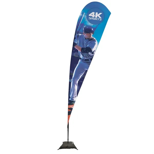 15' Streamline Teardrop Sail Sign Flag 1-Sided, Scissor Base - 15' Streamline Teardrop Sail Sign Flag 1-Sided, Scissor Base - Image 0 of 4