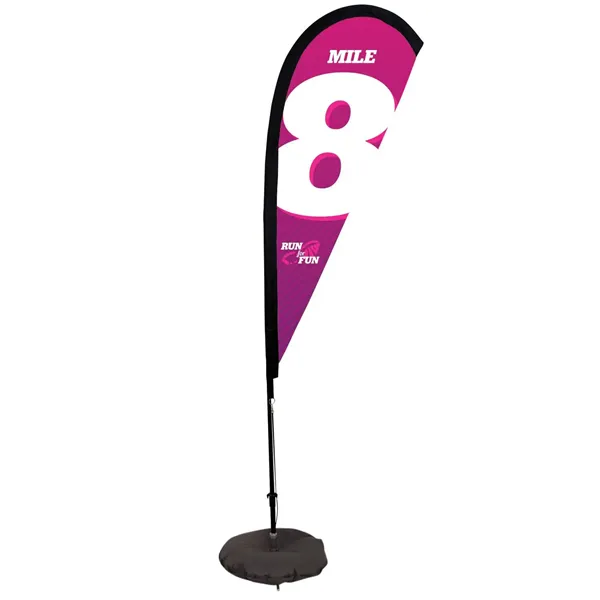 6' Premium Teardrop Sail Sign Flag, 1-Sided, Scissor Base - 6' Premium Teardrop Sail Sign Flag, 1-Sided, Scissor Base - Image 0 of 5