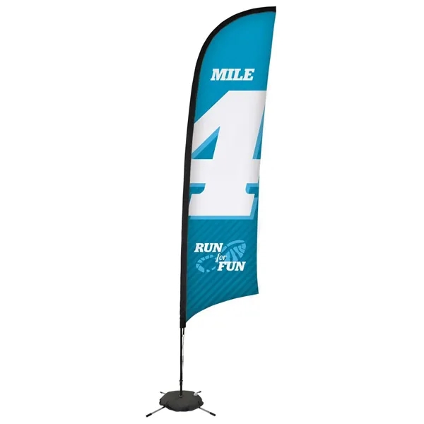13' Premium Razor Sail Sign Flag, 1-Sided, Scissor Base - 13' Premium Razor Sail Sign Flag, 1-Sided, Scissor Base - Image 0 of 5