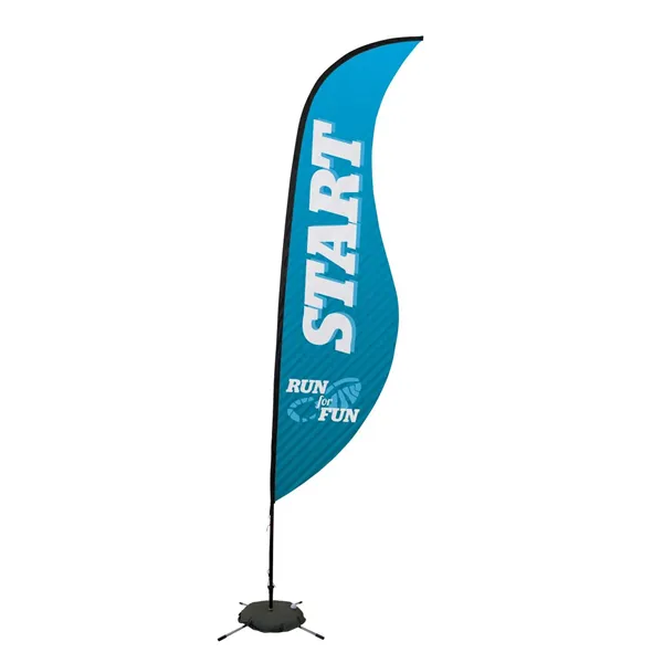13' Premium Sabre Sail Sign Flag, 1-Sided, Scissor Base - 13' Premium Sabre Sail Sign Flag, 1-Sided, Scissor Base - Image 0 of 4