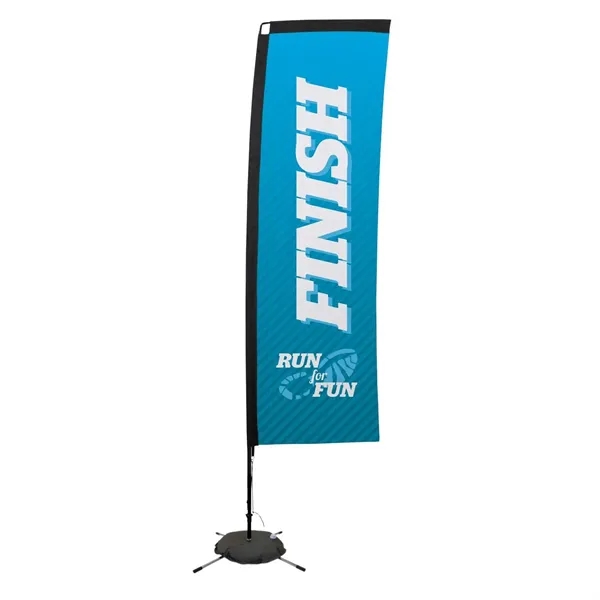10' Premium Rectangle Sail Sign Flag, 1-Sided, Scissor Base - 10' Premium Rectangle Sail Sign Flag, 1-Sided, Scissor Base - Image 0 of 5