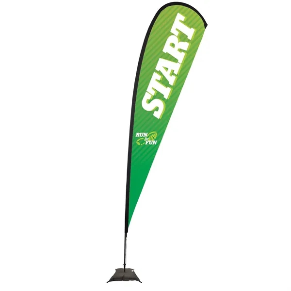 15' Premium Teardrop Sail Sign Flag, 1-Sided, Scissor Base - 15' Premium Teardrop Sail Sign Flag, 1-Sided, Scissor Base - Image 0 of 4
