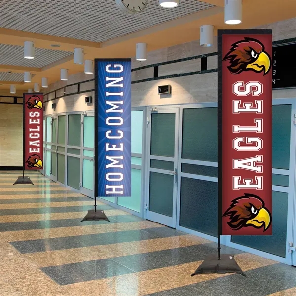 10' Premium Rectangle Sail Sign Flag, 1-Sided, Scissor Base - 10' Premium Rectangle Sail Sign Flag, 1-Sided, Scissor Base - Image 5 of 5
